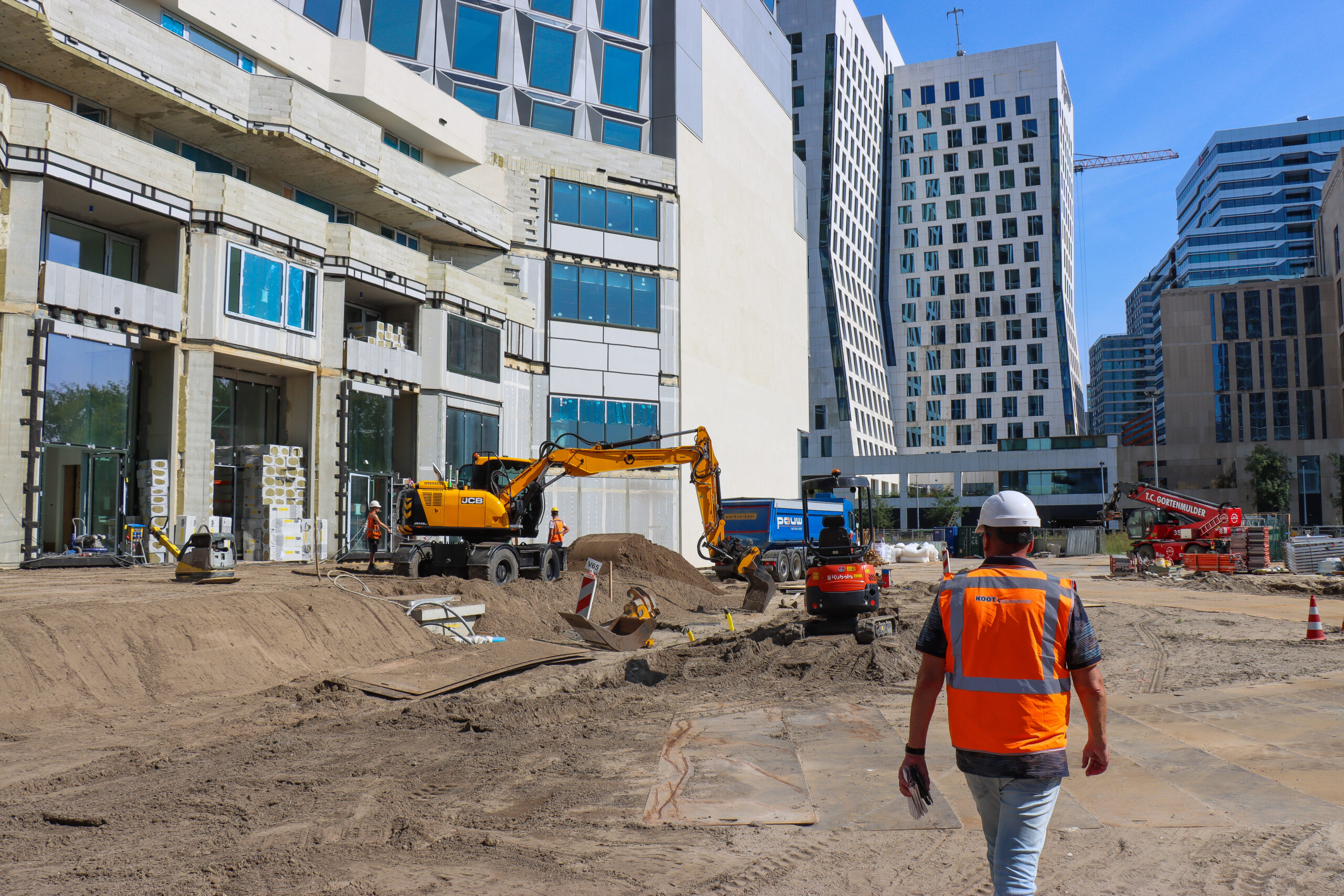 Infrawerkzaamheden bij hoge gebouwen