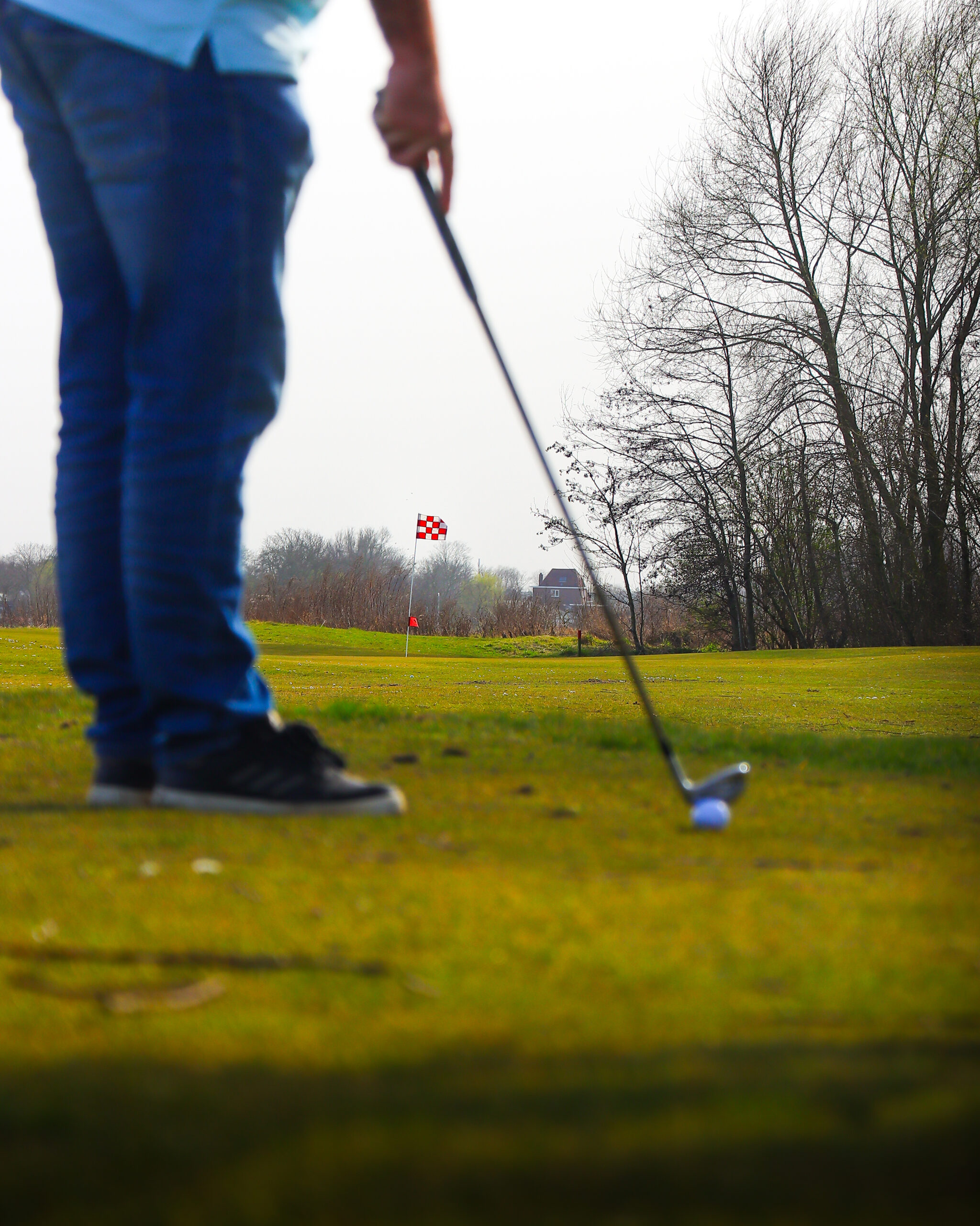 Golfer op Golfbaan Crimpenerhout